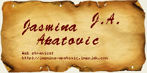 Jasmina Apatović vizit kartica